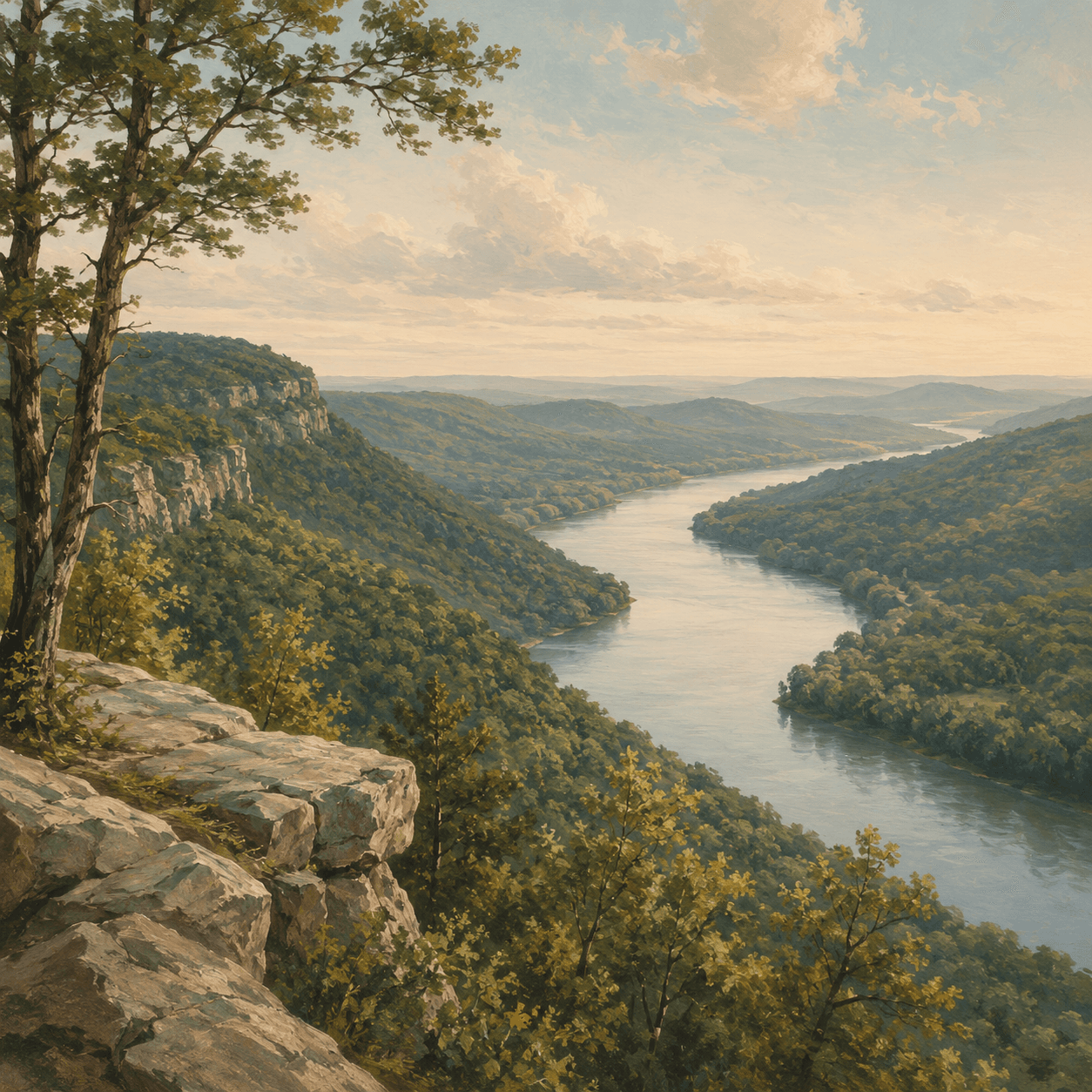Mountain and river landscape near Chattanooga